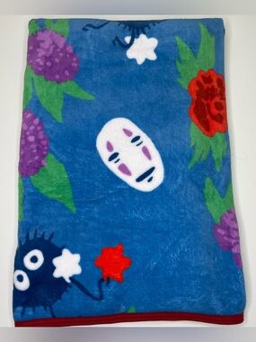 Studio Ghibli Spirited Away No-Face & Soot Sprites Fleece Throw Blanket